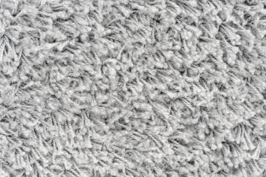 Beyaz doğal yün halı dokusu. Yün kumaş dokusu parça Shaggy mat