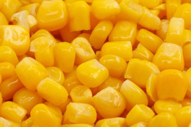 Sarı mısır tohumları arka planda pürüzsüz doku kapat