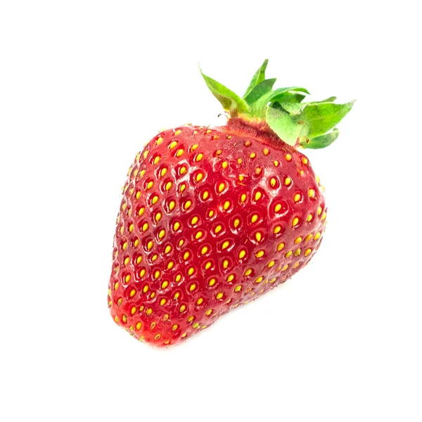 Erdbeeren Isoliert Auf Weißem Hintergrund Nahaufnahme — Stockfoto