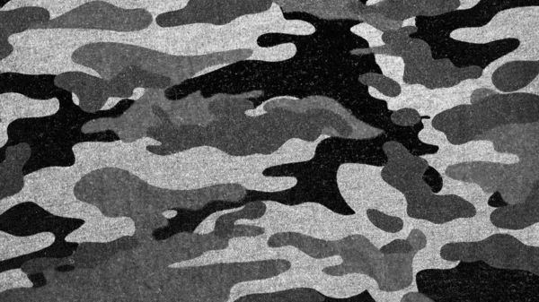 Witte Zwarte Camouflage Stof Textuur Achtergrond — Stockfoto