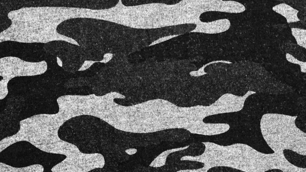 Weiß Schwarz Camouflage Stoff Textur Hintergrund — Stockfoto