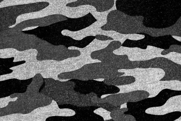 Weiß Schwarz Camouflage Stoff Textur Hintergrund — Stockfoto