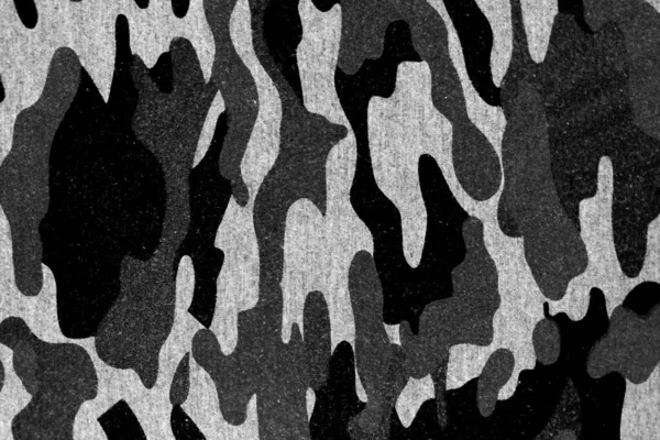 Weiß Schwarz Camouflage Stoff Textur Hintergrund — Stockfoto