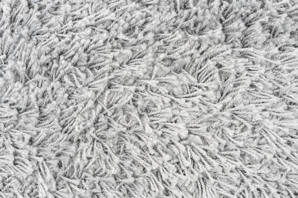 Biały Naturalny Polar Dywan Tekstury Tła Fragment Tkaniny Wełnianej Kudłaty — Zdjęcie stockowe