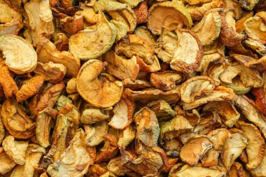 Kurutulmuş elma arkaplan dokusu