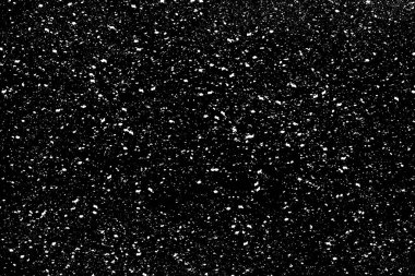 Siyah zemin üzerinde kaotik beyaz boke, ışık lekeleri dokusu, soyutlama, düşen kar, yıldız gökyüzü, parlak ışık dokusu parlaklığı