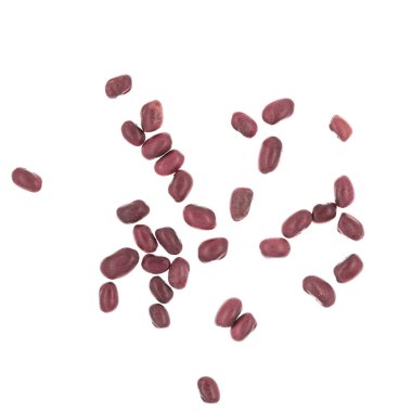Beyaz zemin üzerinde kırmızı fasulyeler izole