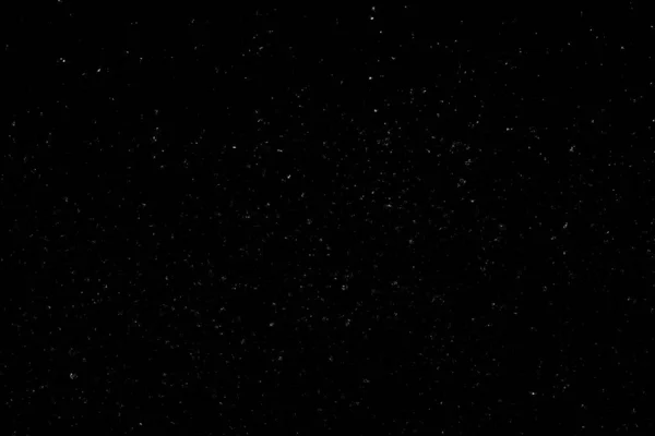 黑色背景上的白色Bokeh 光斑纹理 下着雪星空 — 图库照片