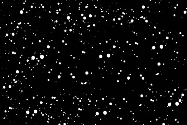 Χαοτικό Λευκό Bokeh Μαύρο Φόντο Ελαφριά Υφή Κηλίδων Αφαίρεση Χιόνι — Φωτογραφία Αρχείου