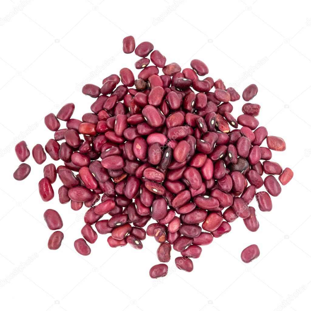 Red beans isolated on white background