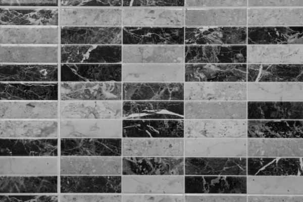 Azulejo Pared Blanco Negro Moderno Mosaico Natural Decorativo Para Interior —  Fotos de Stock