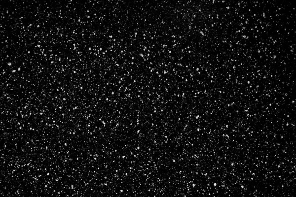 Chaotisches Weißes Stern Bokeh Auf Einem Isolierten Schwarzen Hintergrund Fallen — Stockfoto