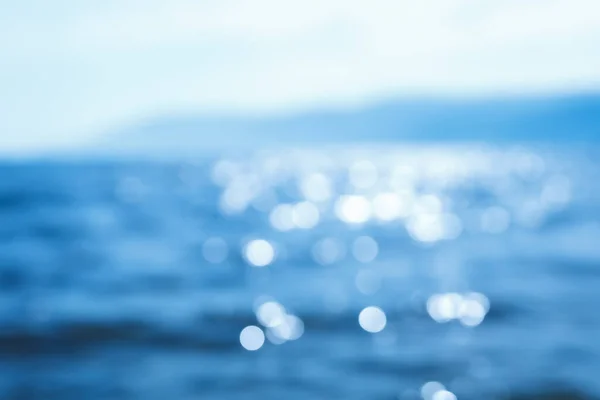 Zarte Blaue Textur Bokeh Meer Hintergrund Verschwommenes Blaues Bokeh Auf — Stockfoto