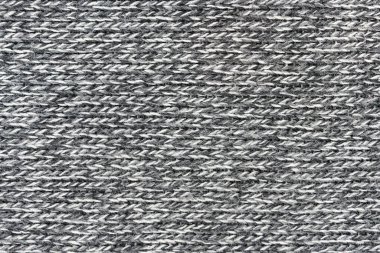 Örgü yün kumaş arka planının beyaz doğal dokusu. Beyaz pamuk kumaş, örülmüş tuval dokusu