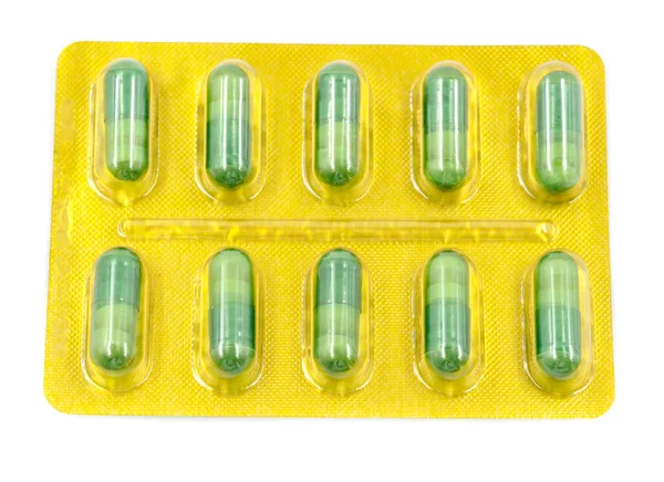Pills Pack Isolated White Background Close — Stock Photo, Image