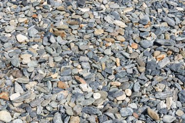 Siyah küçük yol taşı zemin, koyu çakıl taşları taş yapı, granit, mermer