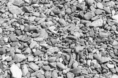 Siyah küçük yol taşı zemin, koyu çakıl taşları taş yapı, granit, mermer