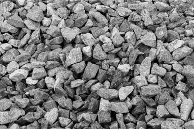 Siyah küçük yol taşı zemin, koyu çakıl taşları taş yapı, granit, mermer