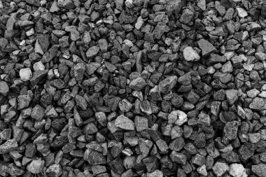 Siyah küçük yol taşı zemin, koyu çakıl taşları taş yapı, granit, mermer