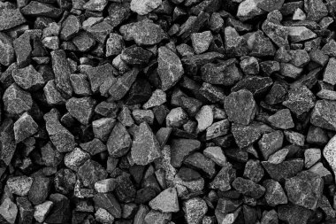 Siyah küçük yol taşı zemin, koyu çakıl taşları taş yapı, granit, mermer