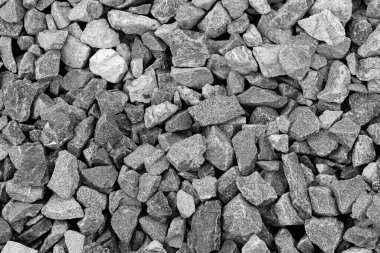 Siyah küçük yol taşı zemin, koyu çakıl taşları taş yapı, granit, mermer