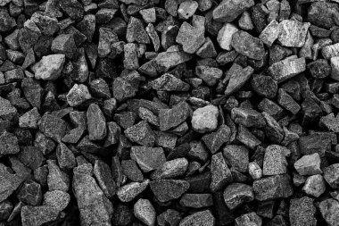 Siyah küçük yol taşı zemin, koyu çakıl taşları taş yapı, granit, mermer