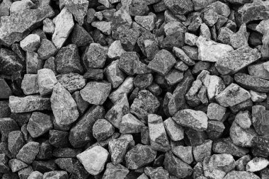 Siyah küçük yol taşı zemin, koyu çakıl taşları taş yapı, granit, mermer