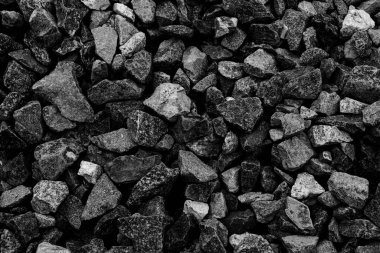 Siyah küçük yol taşı zemin, koyu çakıl taşları taş yapı, granit, mermer