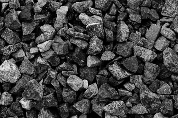 Черный Небольшой Дороги Каменный Фон Темный Гравий Камень Текстура Камня — стоковое фото