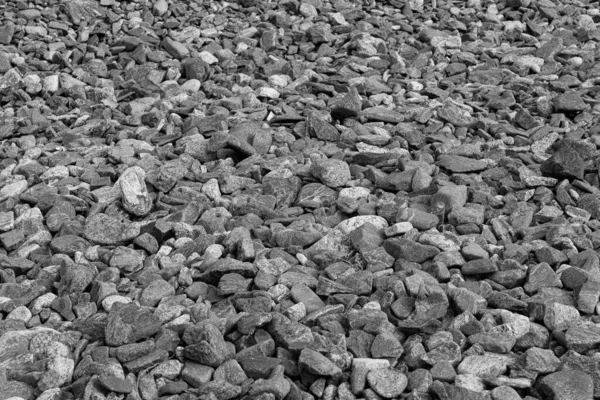 Fondo Piedra Camino Pequeño Negro Piedra Grava Oscura Textura Piedra — Foto de Stock