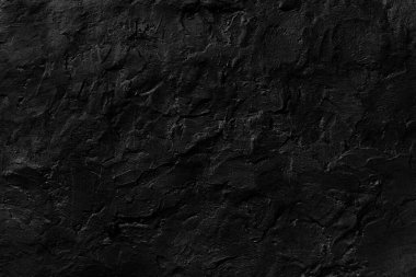 Kusursuz siyah beton duvar dokusu arka planı. Koyu beton duvar. Gri alçı dokusu. Tasarımcı için boş