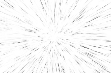 Beyaz arka planda siyah çizgiler var. Soyut hız ışık hareketi bulanık dokusu. yıldız parçacığı veya uzay yolculuğu