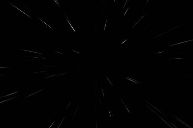 Siyah arka planda beyaz kar çizgileri var. Soyut hız ışık hareketi bulanık dokusu. yıldız parçacığı veya uzay yolculuğu