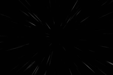 Siyah arka planda beyaz kar çizgileri var. Soyut hız ışık hareketi bulanık dokusu. yıldız parçacığı veya uzay yolculuğu