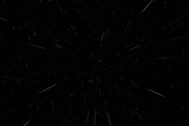 Siyah arka planda beyaz kar çizgileri var. Soyut hız ışık hareketi bulanık dokusu. yıldız parçacığı veya uzay yolculuğu