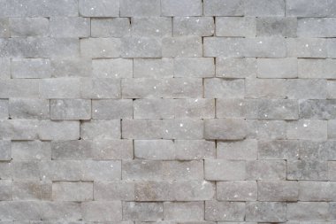 Beyaz modern dekoratif doğal taş içerisi için. Panel duvarı küçük mermer tuğla arka plan dokusu dekoratif desenli kuvars taşı mozaiği. Odanın iç dekorasyonu.