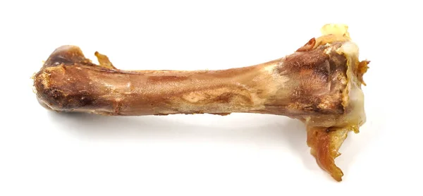 Маленькі Кістки Білому Тлі Харчові Дрібниці Курячі Кістки — стокове фото