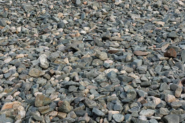 小さな道路石の背景 砂利小石の石のテクスチャ 花崗岩 大理石 — ストック写真