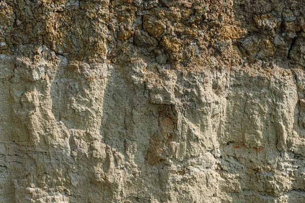 Textura Diferentes Capas Arcilla Subterránea Una Cantera Arcilla Fondo Pared — Foto de Stock