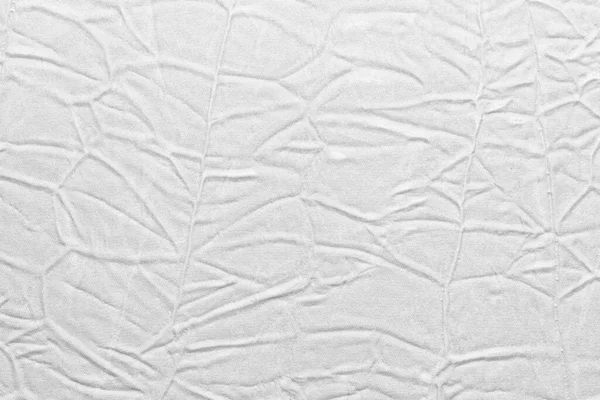Texture Pelle Bianca Accartocciata Tessuto Con Pieghe Vera Pelle Sfondo — Foto Stock