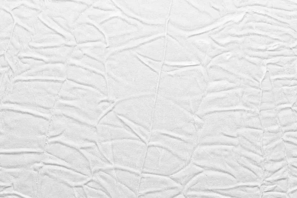 Bílá Zmačkaná Kožená Textura Tkanina Napodobeninou Pod Pravou Kůží Pozadí — Stock fotografie