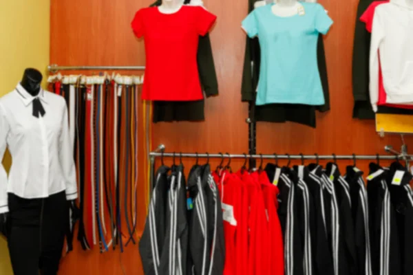Lothing Boutique Store Interieur Verschwommen Hintergrund Defokussiertes Modegeschäft — Stockfoto