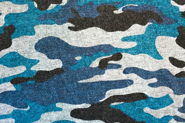 Blue Black Camouflage Fabric Texture Hintergrund Militär Und Jagdkleidung — Stockfoto