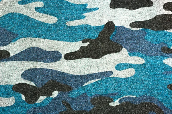 Blue Negru Camouflage Fabric Texture Background Haine Militare Vânătoare — Fotografie, imagine de stoc