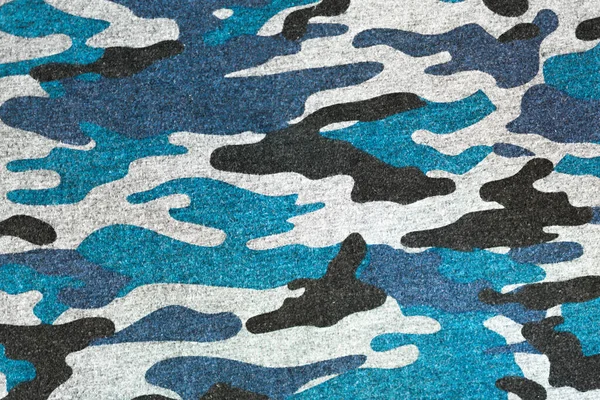 Blue Black Camouflage Fabric Texture Hintergrund Militär Und Jagdkleidung — Stockfoto