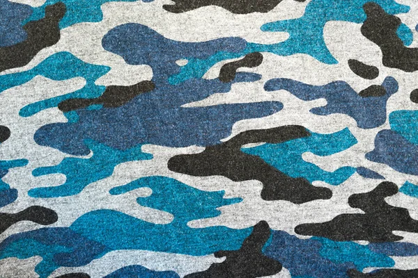 Blue Black Camouflage Fabric Texture Hintergrund Militär Und Jagdkleidung — Stockfoto