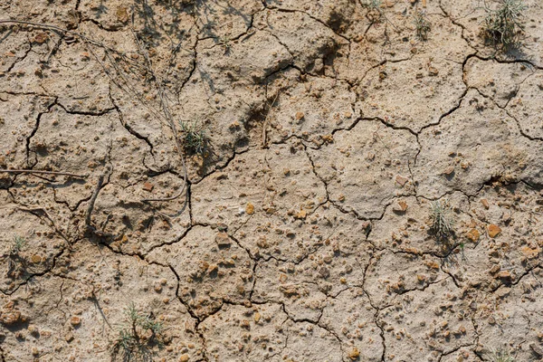 Désert Séché Fissuré Érosion Fond Terre Surface Paroi Sèche Fissurée — Photo