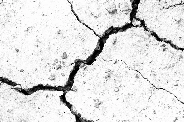Branco Chão Seco Rachado Fundo Terra Erosão Superfície Parede Seca — Fotografia de Stock