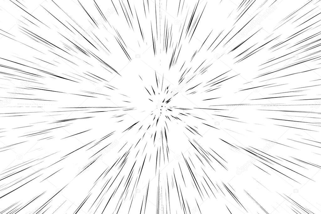 Snow lines black on white background. abstract speed light motion blur texture. star particle or space traveling