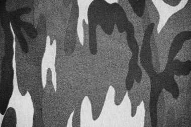 Kamuflaj beyaz kumaş arkaplan dokusu. Gri Ordu ve av giysileri